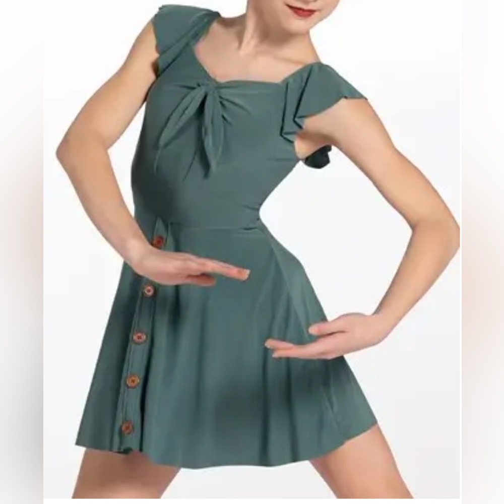 Weissman Showtime Dance Costume Dress Green (discontinued)
